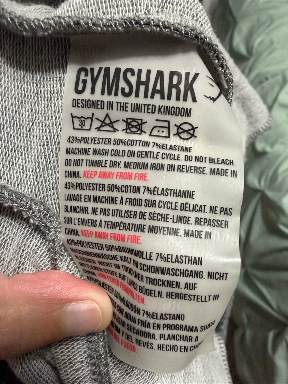 Gymshark Mens Joggers Grey Ankle Zip Sweatpants Athleisure Workout Size Small - Picture 10 of 11
